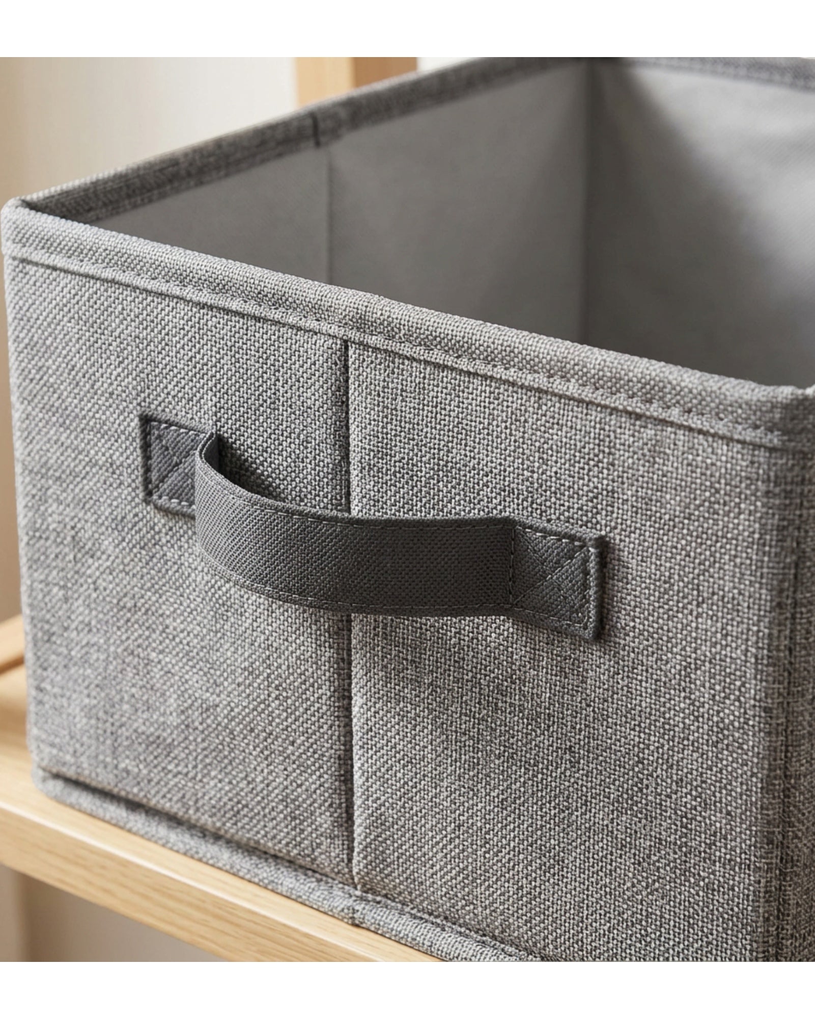 Luvna Foldable Fabric Storage Basket Gray 13 in